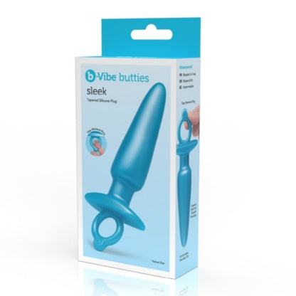 B-Vibe Sleek Prostate Plug Blue | Classic Butt Plug | B-Vibe | Bodyjoys