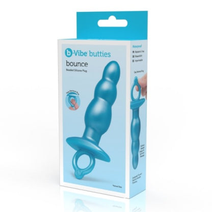 B-Vibe Bounce Beaded Silicone Plug Blue | Classic Butt Plug | B-Vibe | Bodyjoys