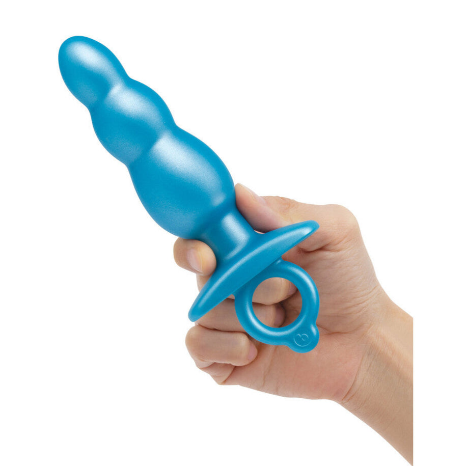 B-Vibe Bounce Beaded Silicone Plug Blue | Classic Butt Plug | B-Vibe | Bodyjoys