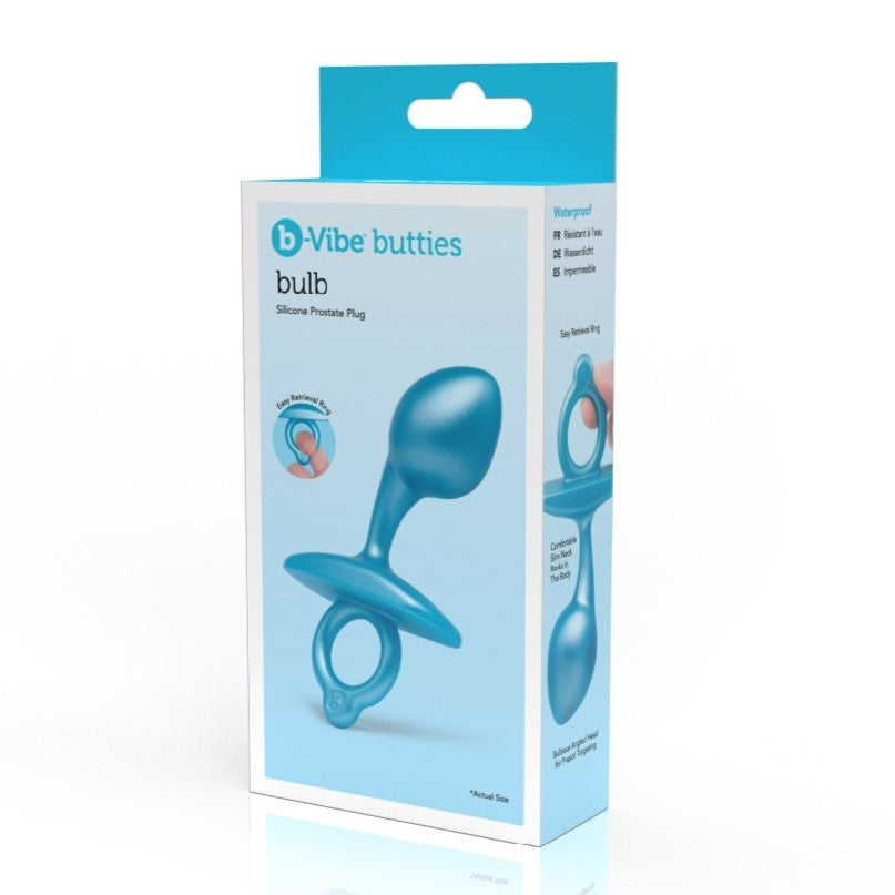 B-Vibe Bulb Silicone Prostate Plug Blue | Classic Butt Plug | B-Vibe | Bodyjoys