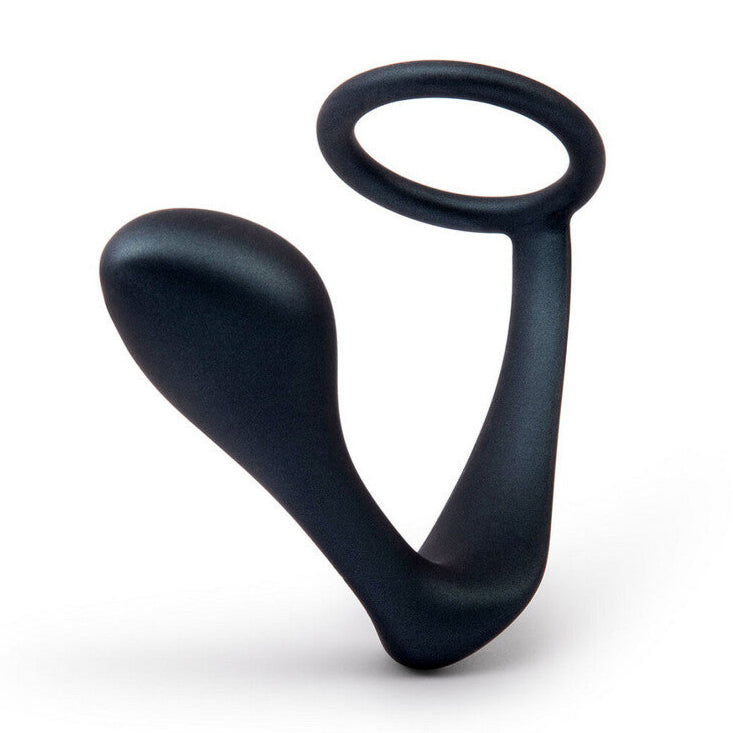 B-Vibe Ringer Cock Ring With Prostate Plug Black | Anal Cock Ring | B-Vibe | Bodyjoys