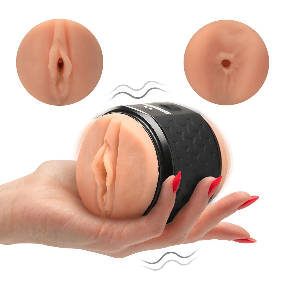 Mistress Vibrating Double Shot Pussy & Ass Mini Masturbator | Male Vibrator | Curve Toys | Bodyjoys