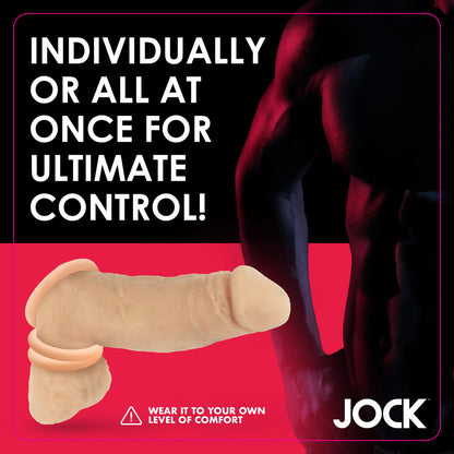 Jock Discreet Silicone Cock Ring Set 3 Pieces | Cock Ring Set | Curve Toys | Bodyjoys