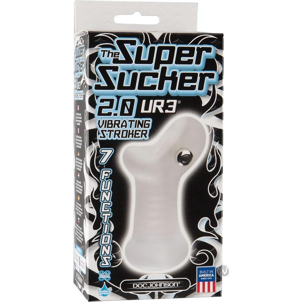 The Super Sucker 2.0 Vibrating Stroker Masturbator | Male Vibrator | Doc Johnson | Bodyjoys
