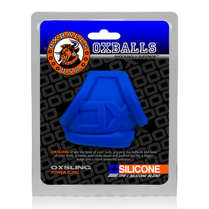 Oxballs Oxsling Silicone Power Sling Blue Ice | Ball Stretcher | Oxballs | Bodyjoys