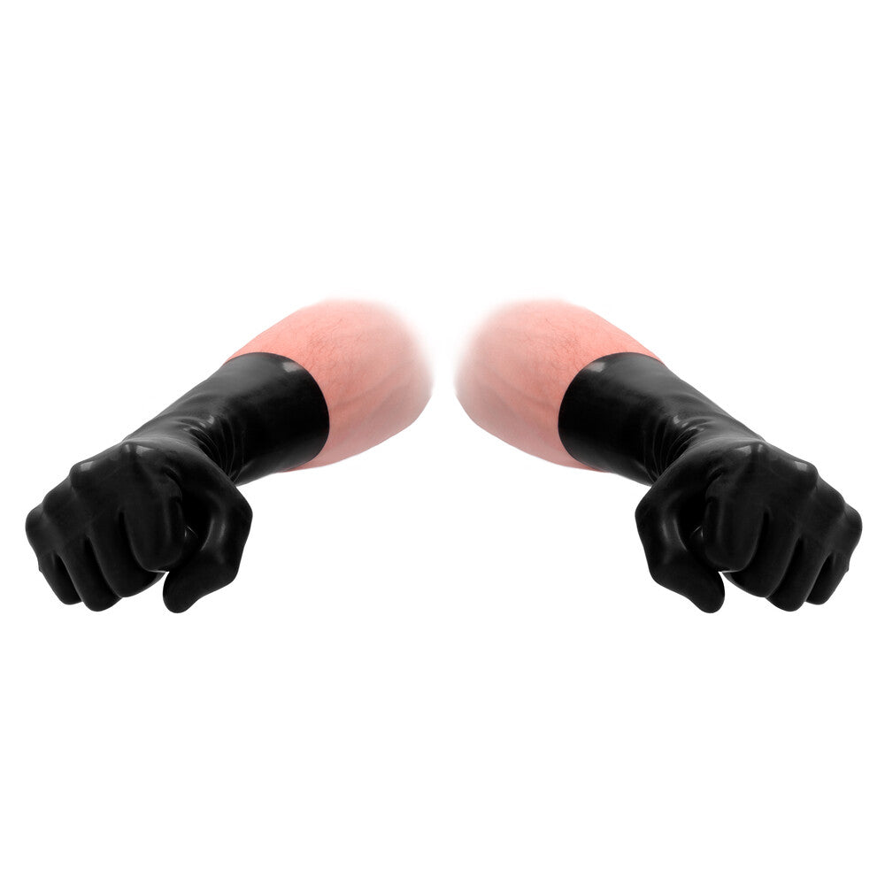 Fist It Latex Short Gloves Black | Fetish Accessories | Shots Toys | Bodyjoys