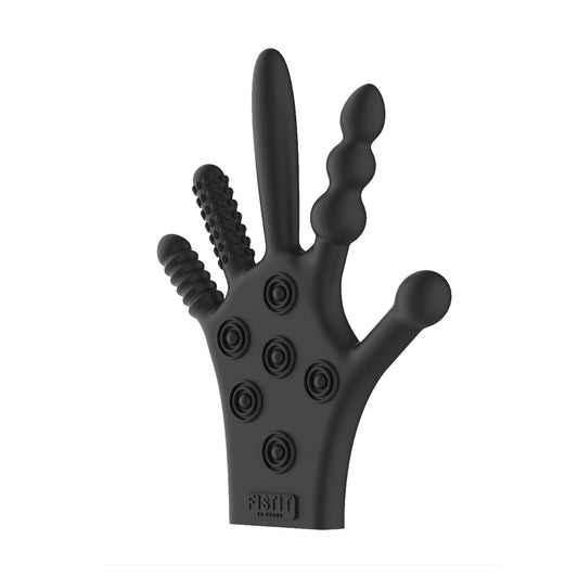 Fist It Silicone Stimulation Glove Black | Fetish Accessories | Shots Toys | Bodyjoys