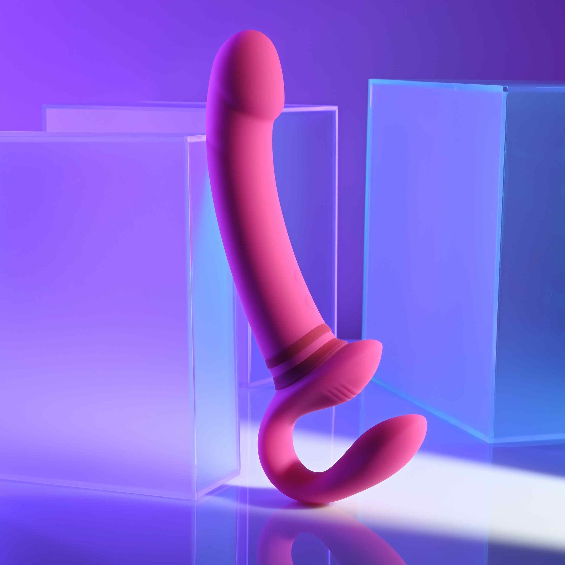 Gender X Sharing Is Caring Strapless Strap-on Vibrator Pink | Strapless Strap-On | Evolved Novelties | Bodyjoys