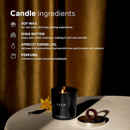 Lelo Vanilla And Creme De Cacao Flickering Touch Massage Candle | Massage Candle | Lelo | Bodyjoys