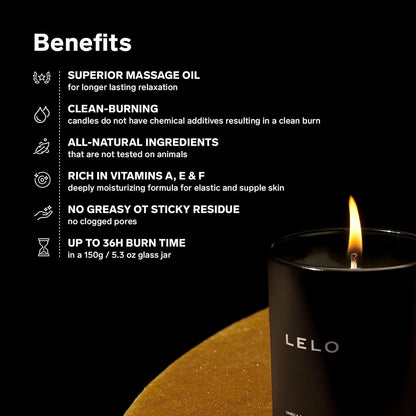 Lelo Snow Pear And Cedarwood Flickering Touch Massage Candle | Massage Candle | Lelo | Bodyjoys