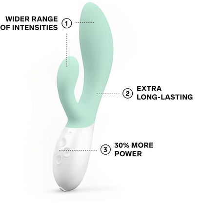 Lelo Ina 3 Dual Action Luxury Massager Seaweed | Rabbit Vibrator | Lelo | Bodyjoys