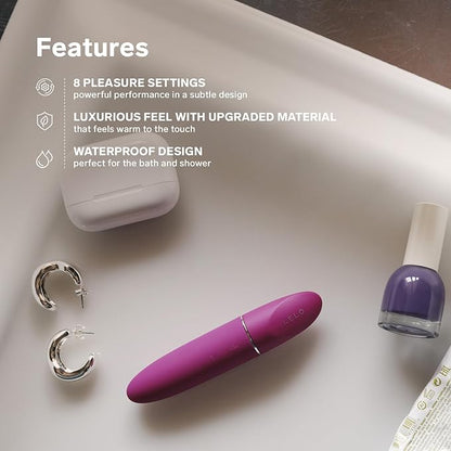 Lelo Mia 3 Luxury Rechargeable Lipstick Vibrator Deep Rose | Bullet Vibrator | Lelo | Bodyjoys