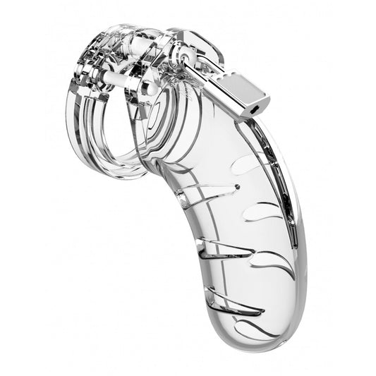Man Cage 03 Male 4.5 Inch Clear Chastity Cage | Chastity Cage | Shots Toys | Bodyjoys