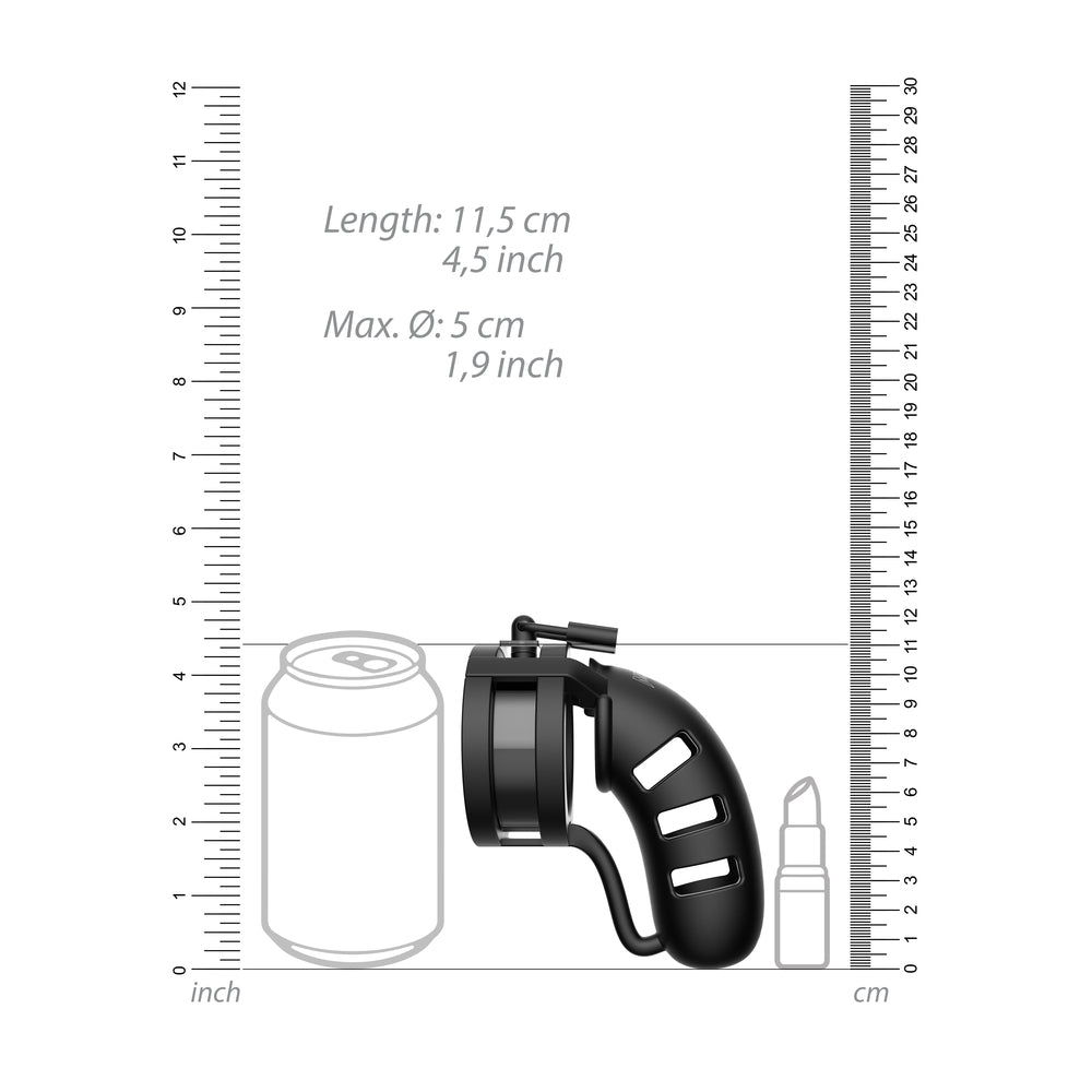 Man Cage 19 Male 4.5 Inch Chastity Cage With Ball Splitter | Chastity Cage | Shots Toys | Bodyjoys