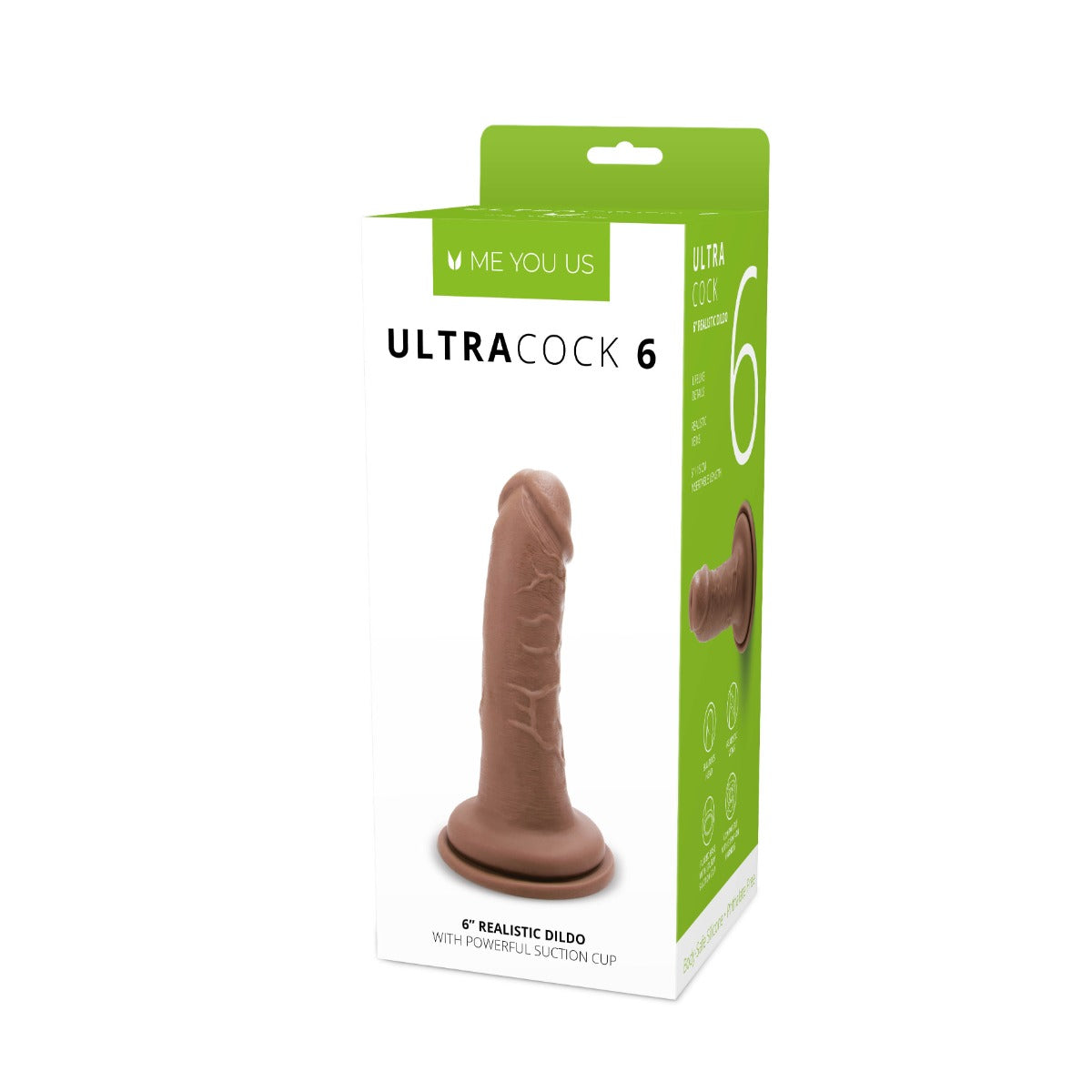 Me You Us Bulbous Head Ultra Cock 6 Inch Dildo Flesh Brown | G-Spot Dildo | Me You Us | Bodyjoys