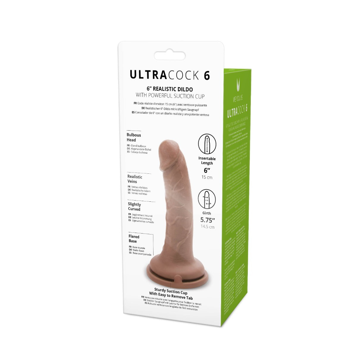 Me You Us Bulbous Head Ultra Cock 6 Inch Dildo Flesh Brown | G-Spot Dildo | Me You Us | Bodyjoys