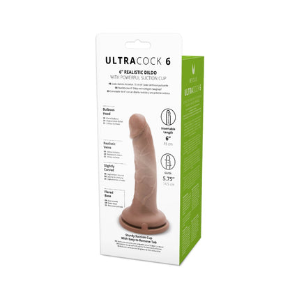 Me You Us Bulbous Head Ultra Cock 6 Inch Dildo Flesh Brown | G-Spot Dildo | Me You Us | Bodyjoys