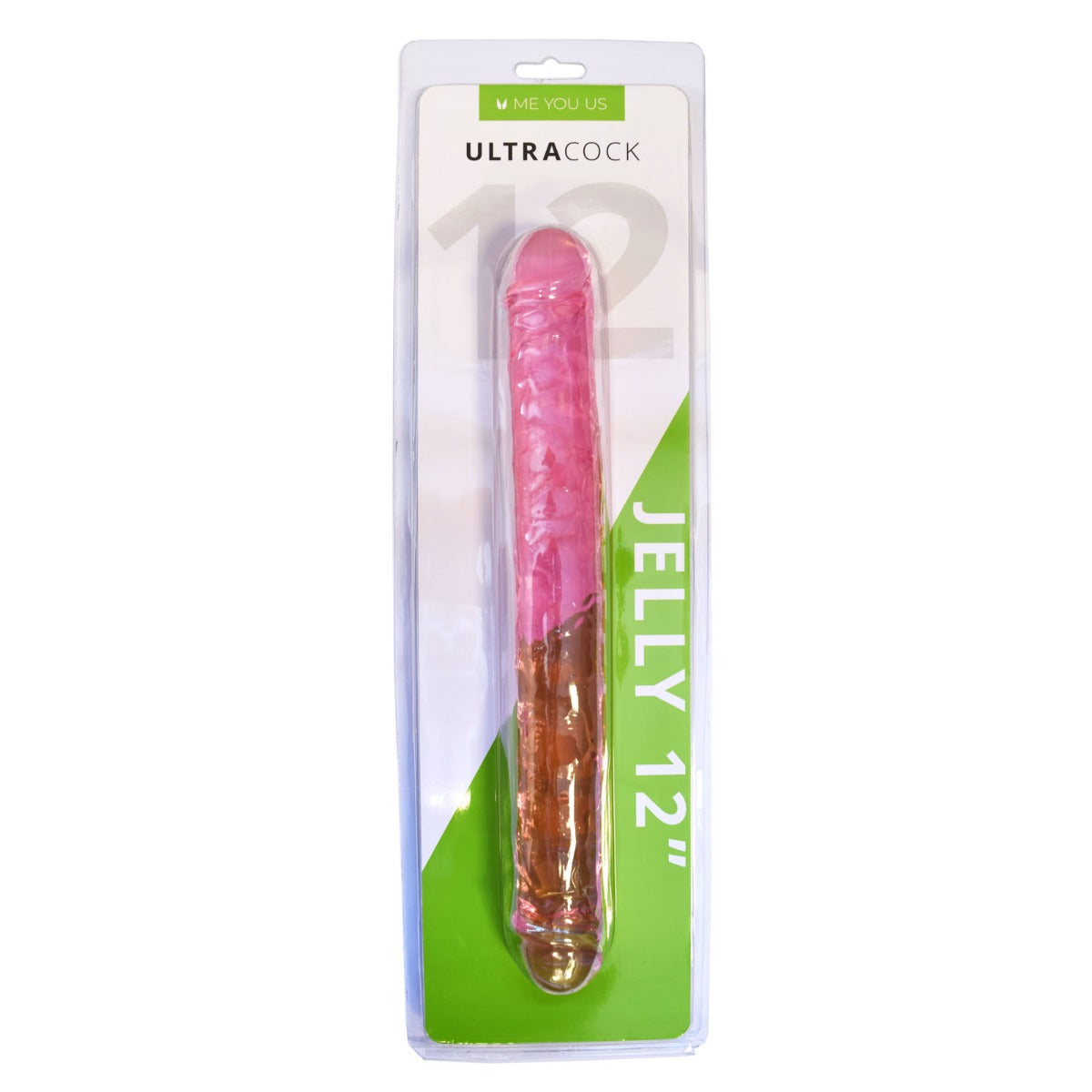 Me You Us Ultra Cock 12 Inch Jelly Double-Ended Dildo Pink | Double-Ended Dildo | Me You Us | Bodyjoys