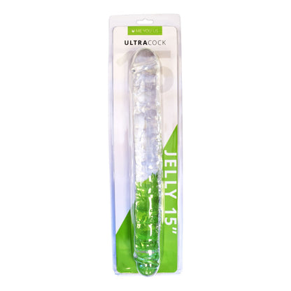 Me You Us Ultra Cock 15 Inch Jelly Double-Ended Dildo Clear | Double-Ended Dildo | Me You Us | Bodyjoys