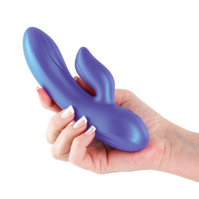 Seduction Angel Rabbit Vibrator Metallic Blue | Rabbit Vibrator | NS Novelties | Bodyjoys