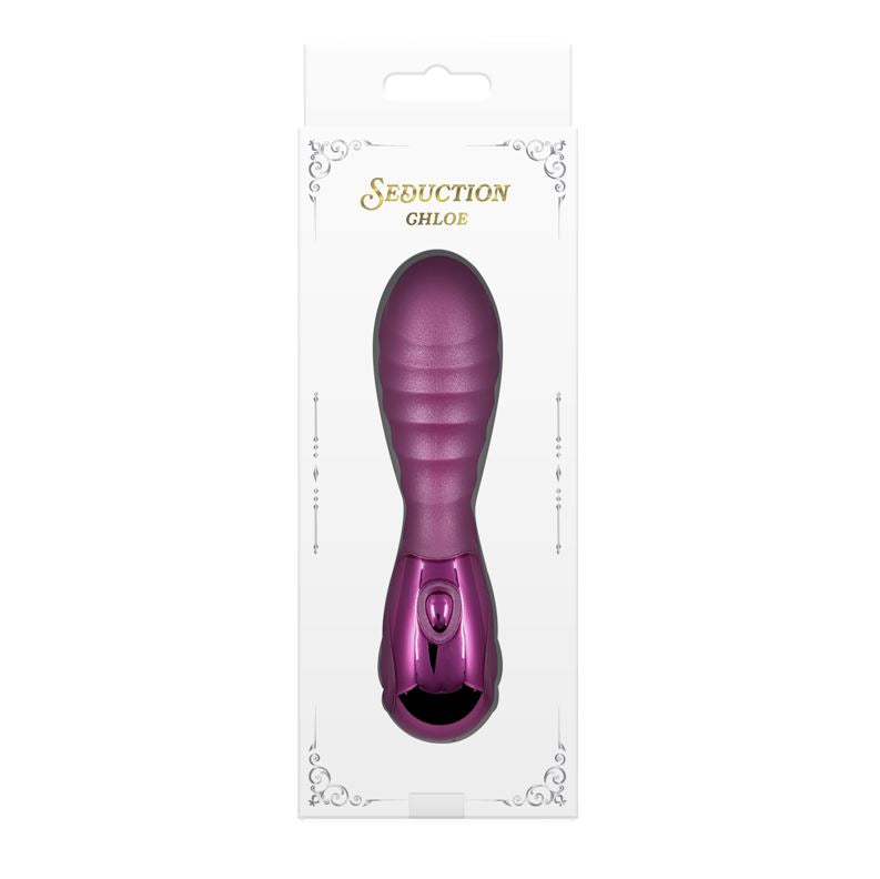 Seduction Chloe Rippled Vibrator Metallic Pink | Bullet Vibrator | NS Novelties | Bodyjoys