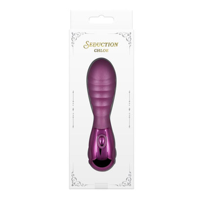 Seduction Chloe Rippled Vibrator Metallic Pink | Bullet Vibrator | NS Novelties | Bodyjoys