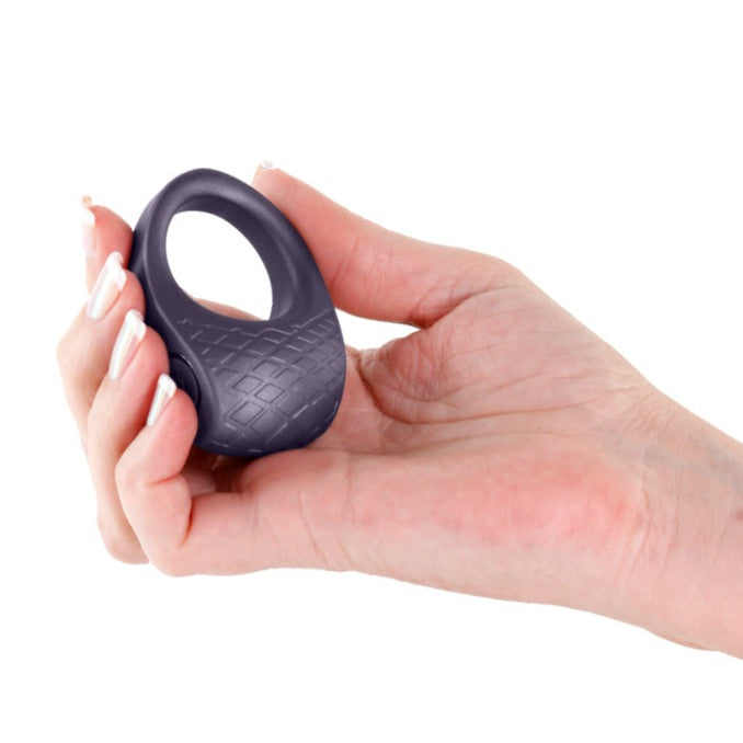 Seduction Levi Vibrating Cock Ring Metallic Grey | Vibrating Cock Ring | NS Novelties | Bodyjoys