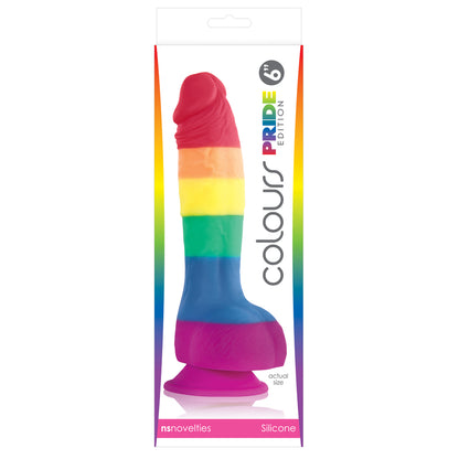 Colours Pride Edition 6 Inch Realistic Silicone Dildo With Balls | Realistic Dildo | NS Novelties | Bodyjoys