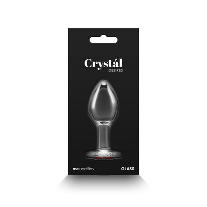 Crystal Desires Glass Heart Butt Plug Medium | Glass Butt Plug | NS Novelties | Bodyjoys
