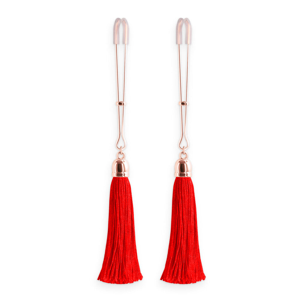 Bound Nipple Clamps With Red Tassel | Nipple Clamps | NS Novelties | Bodyjoys