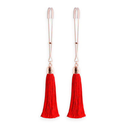 Bound Nipple Clamps With Red Tassel | Nipple Clamps | NS Novelties | Bodyjoys