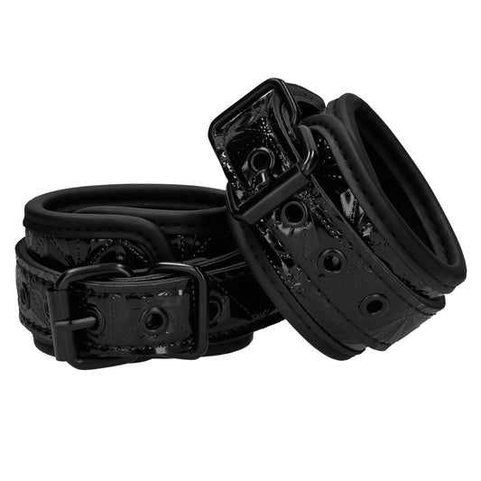 Ouch Luxury Black Hand Cuffs | Bondage Handcuffs | Shots Toys | Bodyjoys