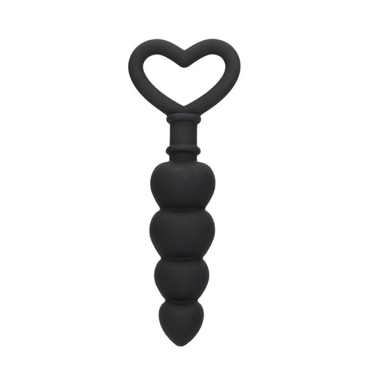 Ouch Silicone Anal Love Beads Black | Anal Beads | Shots Toys | Bodyjoys