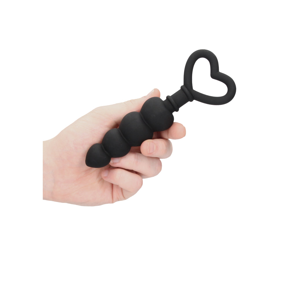 Ouch Silicone Anal Love Beads Black | Anal Beads | Shots Toys | Bodyjoys