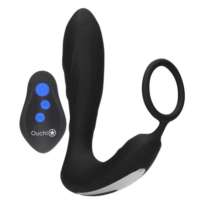 Ouch E Stimulation And Vibration Butt Plug And Cock Ring | Anal Cock Ring | Shots Toys | Bodyjoys