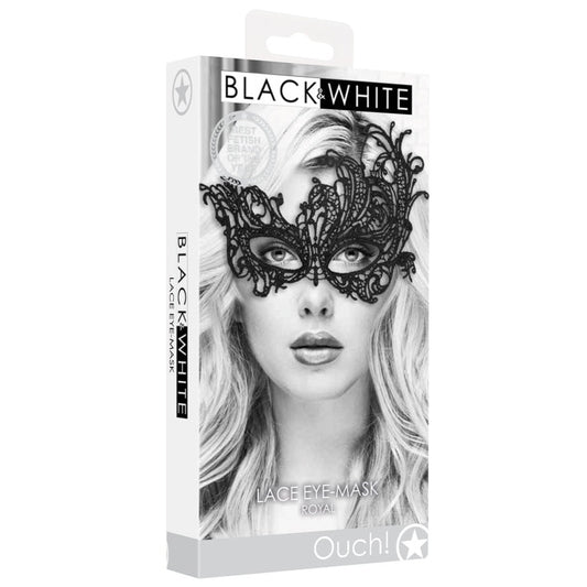 Ouch Lace Eye Mask Royal | Bondage Hoods & Masks | Shots Toys | Bodyjoys
