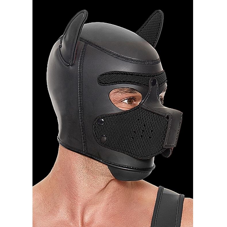 Ouch Puppy Play Neoprene Puppy Mask Black | Bondage Hoods & Masks | Shots Toys | Bodyjoys