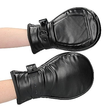 Ouch Puppy Play Neoprene Dog Gloves Black | Bondage Handcuffs | Shots Toys | Bodyjoys