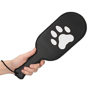 Ouch Puppy Play Puppy Paw Paddle Black | Bondage Spanking Paddle | Shots Toys | Bodyjoys