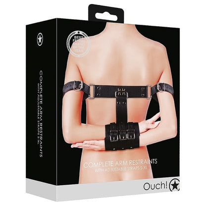 Ouch Complete Bondage Arm Restraints With Adjustable Straps | Wrist & Ankle Restraint | Shots Toys | Bodyjoys