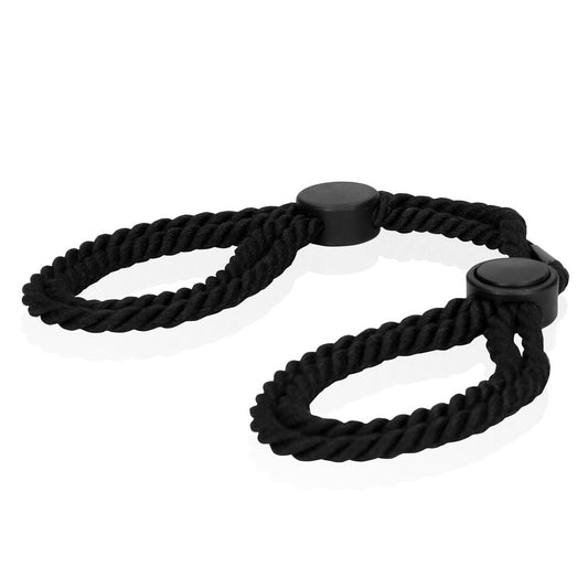 Ouch Adjustable Rope Handcuffs Black | Bondage Handcuffs | Shots Toys | Bodyjoys