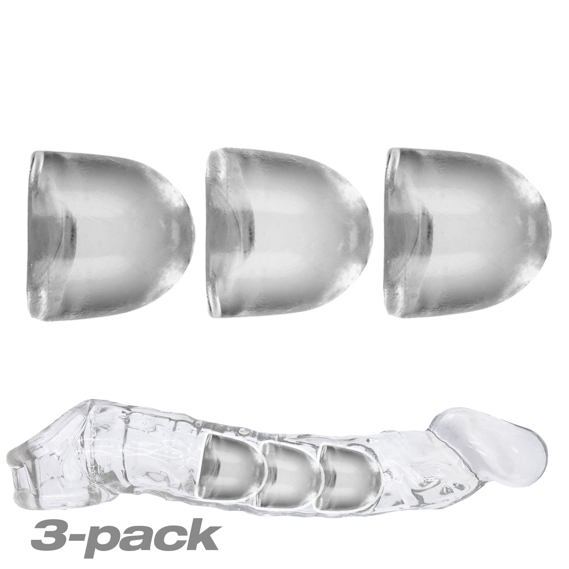 Oxballs Adjustfit Cocksheath Inserts Clear 3 Pieces | Penis Sheath | Oxballs | Bodyjoys