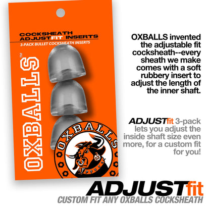 Oxballs Adjustfit Cocksheath Inserts Clear 3 Pieces | Penis Sheath | Oxballs | Bodyjoys