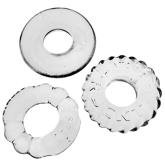 Oxballs Bonemaker Cock Ring Set Clear 3 Pieces | Classic Cock Ring | Oxballs | Bodyjoys