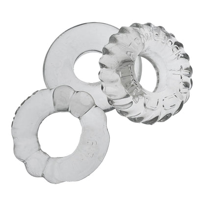 Oxballs Bonemaker Cock Ring Set Clear 3 Pieces | Classic Cock Ring | Oxballs | Bodyjoys