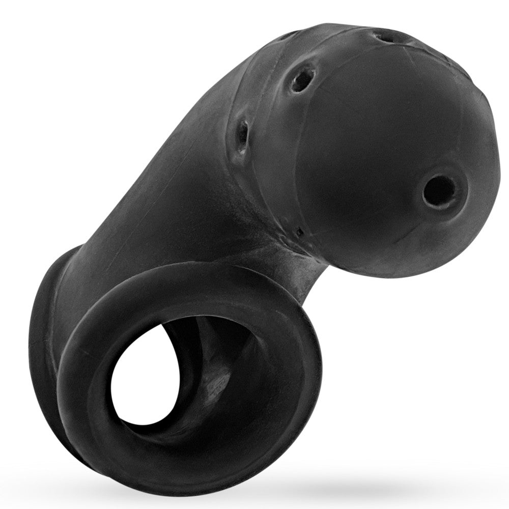 Oxballs Airlock Rubbery Airflow Chastity Cage Black | Chastity Cage | Oxballs | Bodyjoys