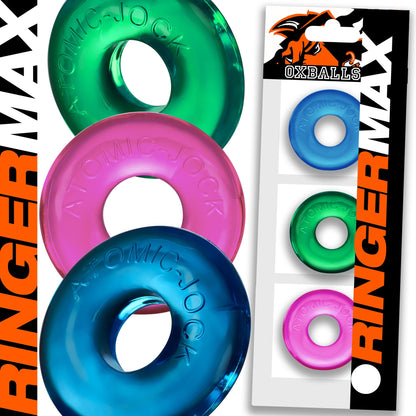 Oxballs Ringer Max Cock Ring Set Coloured 3 Pieces | Classic Cock Ring | Oxballs | Bodyjoys