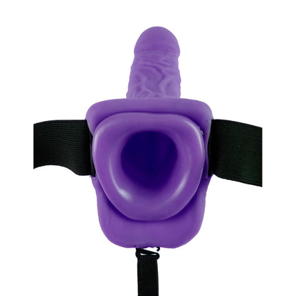 Fetish Fantasy Series 7 Inch Vibrating Hollow Strap-On Purple | Hollow Strap-On | Pipedream | Bodyjoys