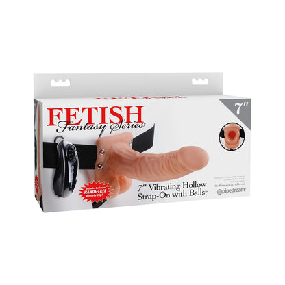 Fetish Fantasy Series 7 Inch Vibrating Hollow Strap-On Flesh | Hollow Strap-On | Pipedream | Bodyjoys