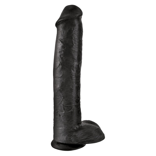 King Cock 15 Inch Cock With Balls Black | Large Dildo | Pipedream | Bodyjoys